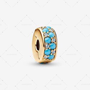 Pandora Aqua Blue Clip Charm